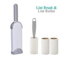 Lint Brush and Sticky Lint Roller, Lint Remover by MANGEE Hair Remover Brush and Hair Roller for Clothes, Dust & Lint, Cat and Dog - Easy to Tear, Replace and Clean
