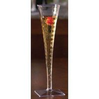 EMI Yoshi Squares 6 Piece Plastic Champagne Glasses 5 oz