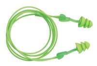 Moldex Universal Multiple Use Glide 3-Flange TPE (Thermoplastic Elastomer) Foam Corded Earplugs