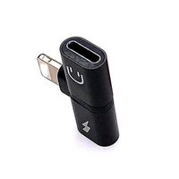TechNoob iPhone Headphone Adapter, Dual Lightning Adapter iPhone Splitter Audio and Charge Lightning Adapter for iPhone 7/7 Plus, iPhone 8/8 Plus, iPhone X (Black)