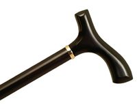 MNT05015 - Alex Orthopedic Mens Fritz Handle Cane, Black Stain, 36 - 37