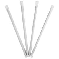 7.75 Inch Black Plastic Straws - Individually Wrapped in Paper Wrapping - Basic Plastic Straws Perfect for Smoothies, Milkshakes and So Much More! Frozen Dessert Supplies - Fast Shipping! 25 Count