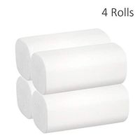 Blusea 4 Rolls Tissues, Ultra Soft Toilet Paper, Household Paper Towel Rolls, Skin-Friendly Wood Pulp for Home Bathroom Hotel Public Places