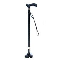 Elderly and Disabled Crutches- Anti-Slip Cane for The Elderly Adjustable Telescopic Cane Adjustment Height Cane Easy to Use, Short Folding Easy to Carry (Color : Black, Size : 100cm)