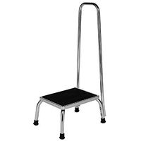 Sammons Preston Handrail Footstool, Stool with Large Handle, Rubber Feet and Non Skid Platform Surface for Preventing Slipping, Bathroom and Kitchen Aid for Helping Individuals to Reach Higher