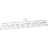 Vikan 31945 Coarse/Fine Sweep Floor Broom Head, Polyester Bristle, Polypropylene Block, 23-1/2", White