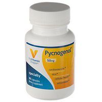 Pycnogenol 50mg Antioxidant That Supports Cardiovascular, Skin Cellular Health (French Maritime Pine Bark Extract) (30 Capsules) by The Vitamin Shoppe