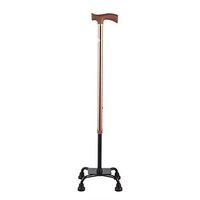 Fdit1 Walking Cane Crutches Telescopic Anti-Slip Four-Leg Metal Cane Safety Walking Stick Cane for Elder Disability