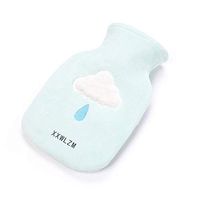 XXWLZM Hot Water Bottles Cartoon Cloud Embroidery Style Soft Plush Set Winter hot Water Bottle
