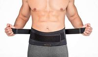 Copper Fit Men's Rapid Relief Back Support Brace with Hot/Cold Therapy, Black, One Size