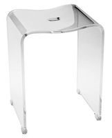 CP Backless Shower Bench Stool Chair Bathroom Shower Seat, Clear Acrylic