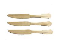 Perfect Stix Green Knife 200-100ct Wooden Cutlery Knives, 7.75" (Pack of 100)