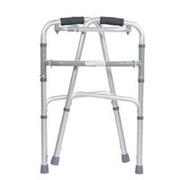 Seat & Roller Bar Covers Walker Handicapped Essentials Folding Easy to Carry Elderly Handrail Crutch Fracture Stroller 4 Foot Assist (Color : Silver, Size : 50cm)