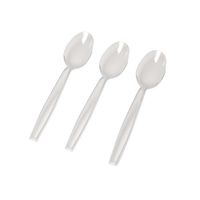 Fineline Settings 2522-WH, Flairware White Plastic Spoons, Disposable Catering Cold Hot Food Take Out Spoons (50)