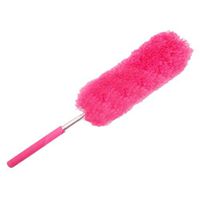 ZhiXu Microfiber Extendable Hand Dusters Washable Dusting Brush with Telescoping Pole for Cleaning Car, Computer, Air Conditioning, TV and Else (Rose)
