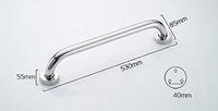 Bathroom safety rails Bathroom handrails, bathroom Safety Non-slip Drop Stainless steel armrest (Size : 530mm)