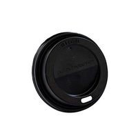 [1000 COUNT] Standard Size Premium Black lids for hot paper cups- plastic, recycle, heat-protector, insulated. (Black, 1000)