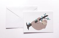 Sloth with Flowers Stationery Note Card Set