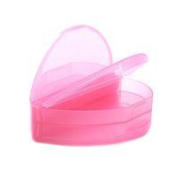 Vonty Plastic Heart Shape 4 Compartment Pill Box Portable Pill Organizer Pill Case for Tablets, Vitamin, Fish Oil, Supplements