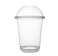 100 Clear PET Disposable to Go Cups with Dome Lids (20 Ounce)