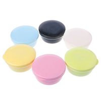 jinetor Portable Travel Bathroom Round Soap Case Box Dish Plate Holder Case Container Random delivery