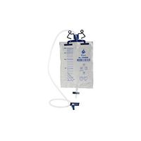 1 Urinary Drainage Urine Bag 2000 ml Sterile Double Plastic Hanger & Stabilizer