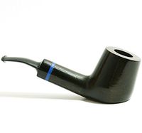 Mr. Brog Tobacco Pipe Model No. 51 Amigo Ebony, Handmade Pear Wood Root Smoking Pipe