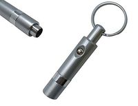 Prestige Import Group - Push Button Retractable Cigar Punch Cutter with Key Chain - Color: Silver