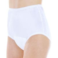 6-Pack Women's White Nylon and Lace Regular Absorbency Incontinence Panties Large (Fits Hip 41-42")