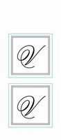MONOGRAM SEALS - V - 30 Count