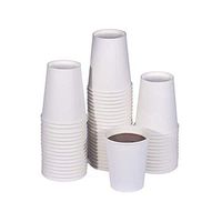 100 Pack 8 oz White Paper Hot Cold Cups Disposable Coffee Beverages Cups Party Cups for Hot and Cold Drinks