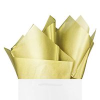 Gold Christmas Tissue Paper Gift Wrapping 60 Sheets Premium Quality Metallic Gold Color Recyclable Bulk, 26” x 20”, Perfect for Art Craft Decoration, Birthday, Wedding, Baby Shower by BllalaLab