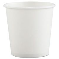 SOLO 374W-2050 4oz White, Single Sided Poly Paper Hot Cups, (Case of 1,000)