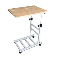 Medical Overbed Table - Hospital Bed Table - Swivel Wheel Rolling Tray - Adjustable Over Bedside Home Desk - Laptop, Reading, Eating Breakfast Cart Stand - Bedridden, Elderly, Senior Patient Aid