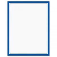 Blue Frame Patriotic Letter Papers - Set of 25, American Flag Stationery Papers, 8 1/2" x 11", Compatible Computer Paper, Patriotic Letterhead, 4th of July Flyers, Veterans Day, Memorial Day