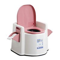 Vei Jie Plastic Mobile Toilet, Travel Portable Camp Toilet, Light Plastic Detachable with Handle and Detachable Potty, Household Toilet - 59cm X 56cm X 52cm db