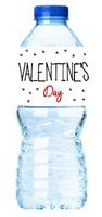Valetine's Day Heart Dots Happy Valentine's Day Party Decoration Water Bottle Labels -15pack