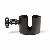 Medline Universal Cup Holder for Wheelchair, for Transport Chair, for rollator, Black, Adjustable
