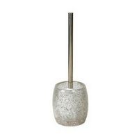 Gedy ME33-73 Brush Holder, 1.7" L x 4.45" W, Transparent Silver