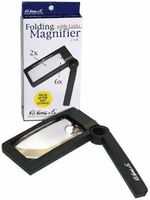 Harris Foldaway 2X Magnifier with 6X Insert and Light