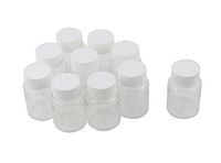12PCS 80ml 2.7oz Empty Portable Plastic Solid Powder Medicine Chemical Bottles Pill Tablet Holder Storage Container Case Box