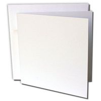 3dRose Pure white - bright colorless plain simple one single solid white color - Greeting Cards, 6 x 6 inches, set of 6 (gc_159881_1)