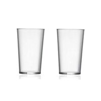 Plastic Small Cups for Drinking ,Bathroom Vanity Countertops - Clear Frosted ,Pack of 2