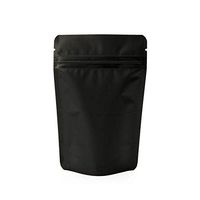 2 oz, 4"x6" Airtight Zipper Stand up Pouch, Barrier Bag - Heat Seal-able Zip Lock (Matte Black)