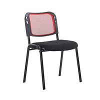 ZLFLD Office Chair Conference Chair Back Employee Training Padded Chair Back Low-Load Lightweight Office Chair backrest Computer System Desk Office Chair (Color : Red)