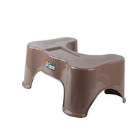 Squatting Toilet Stool，Plastic Non-Slip Bathroom Step Up Stool Relieves Constipation, Bloating (Color : Brown)