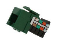 Leviton 41108-RV8 Voice Grade QuickPort Connector, Green
