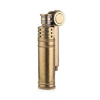 Kerosene Oil Lighter,Solid Brass Antique Style Flint Wheel Oil Petrol Metal Cigarette Lighter,#1
