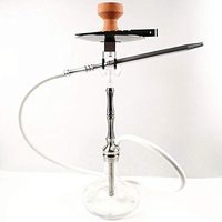 Premium Large Shisha Set, Arabs Steel Shisa Complete Set Comes with Complete Accessories Single Silicone Hose Hookah