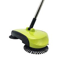 Hand-Push Broom, Multifunctional Without Charging 360-Degree Rotating Broom Dustpan All-in-One Machine Suitable for Floor Cleaning,b